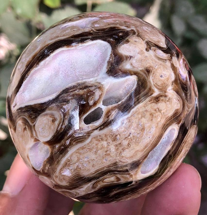 260 Grams Beautiful Chocolate Calcite Sphere (1 of 4)