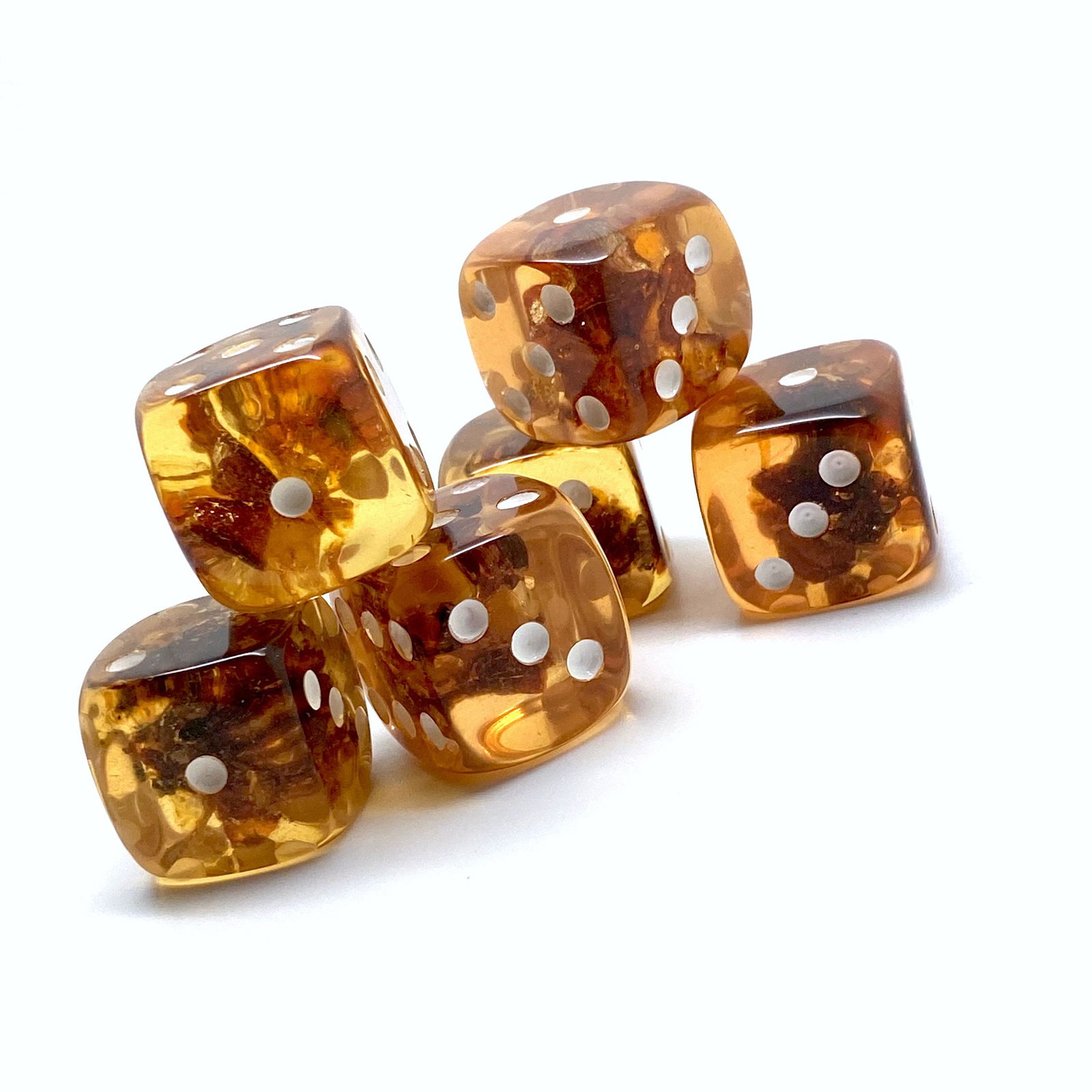 Unique and Remarkable Amber Set of 6 Dices (1 of 10)