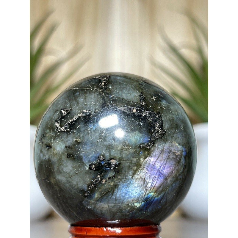 Natural labradorite sphere ball mineral stone feldspar (1 of 6)