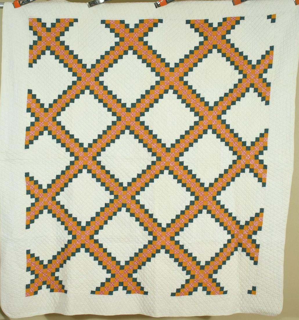 1870's Irish Chain Quilt, Small Pieces (1 of 16)