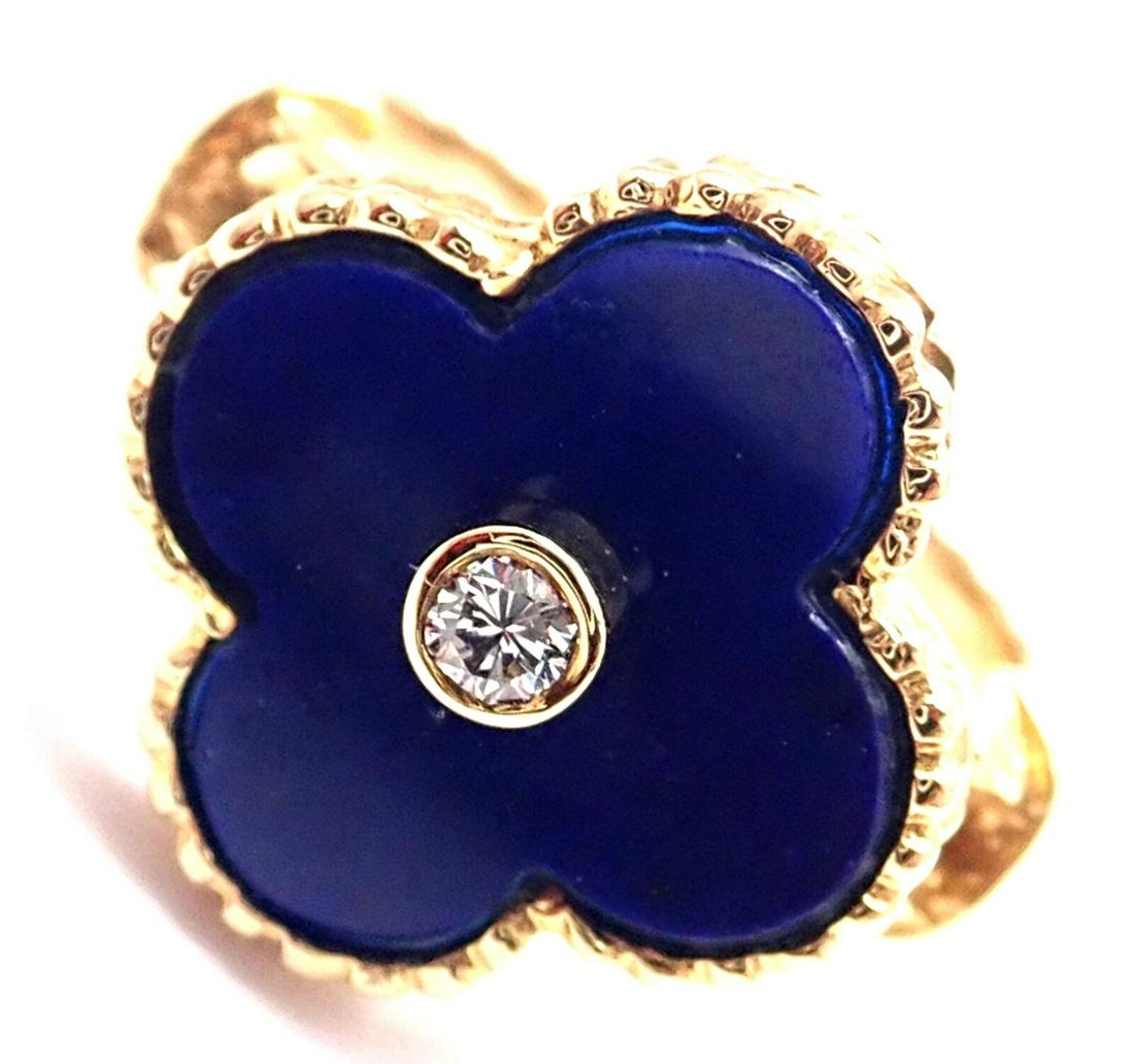Van Cleef & Arpels Alhambra 18k Yellow Gold Lapis (1 of 20)