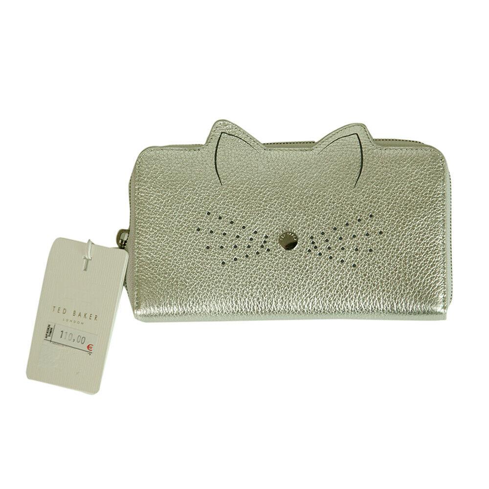 Ted Baker Silver Leather Zip Around Cat Ears Cat Lovers (1 of 18)