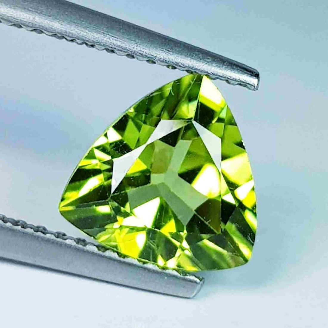 1.70 Ct Natural Peridot Triangle Cut (1 of 5)