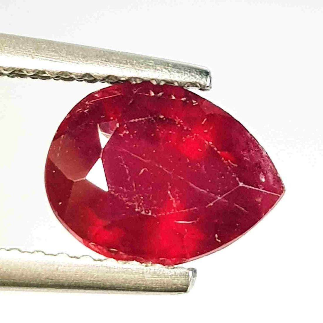 2.14 Ct  Natural Ruby Pear Cut (1 of 5)