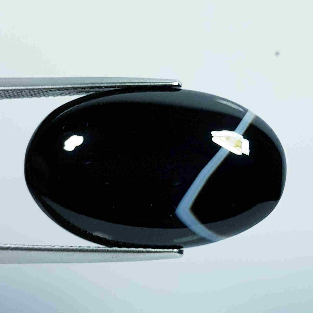 19.48 Ct Natural Black Lace Agate (1 of 5)