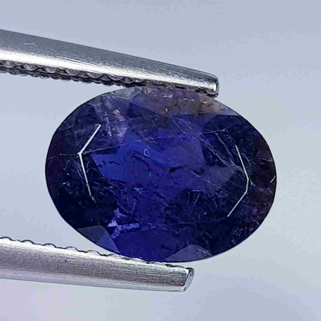 1.60 ct Natural Iolite Oval Cut: No Reserve! Title: 1.60 ct Natural Iolite Oval Cut Color/Clarity: SI Gemstones: Loosegemstone Carat Weights: 1.6 Size/Dimensions: 9.10 x 7.00 x 6.50 Additional Information: Oval- Brazil Shipping: Dom