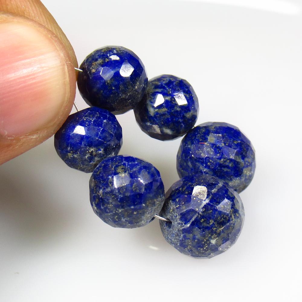 59.59 Ct Natural 6Lapis Lazuli Drilled Round Ball Beads: No Reserve! Title: 59.59 Ct Natural 6Lapis Lazuli Drilled Round Ball Beads Stone Clarity: Opaque Gemstone:Natural Lapis Lazuli Beads Carat Weight: 59.59 Size/Dimensions: 9.60 to 12.50 mm / 6 PC's Addi