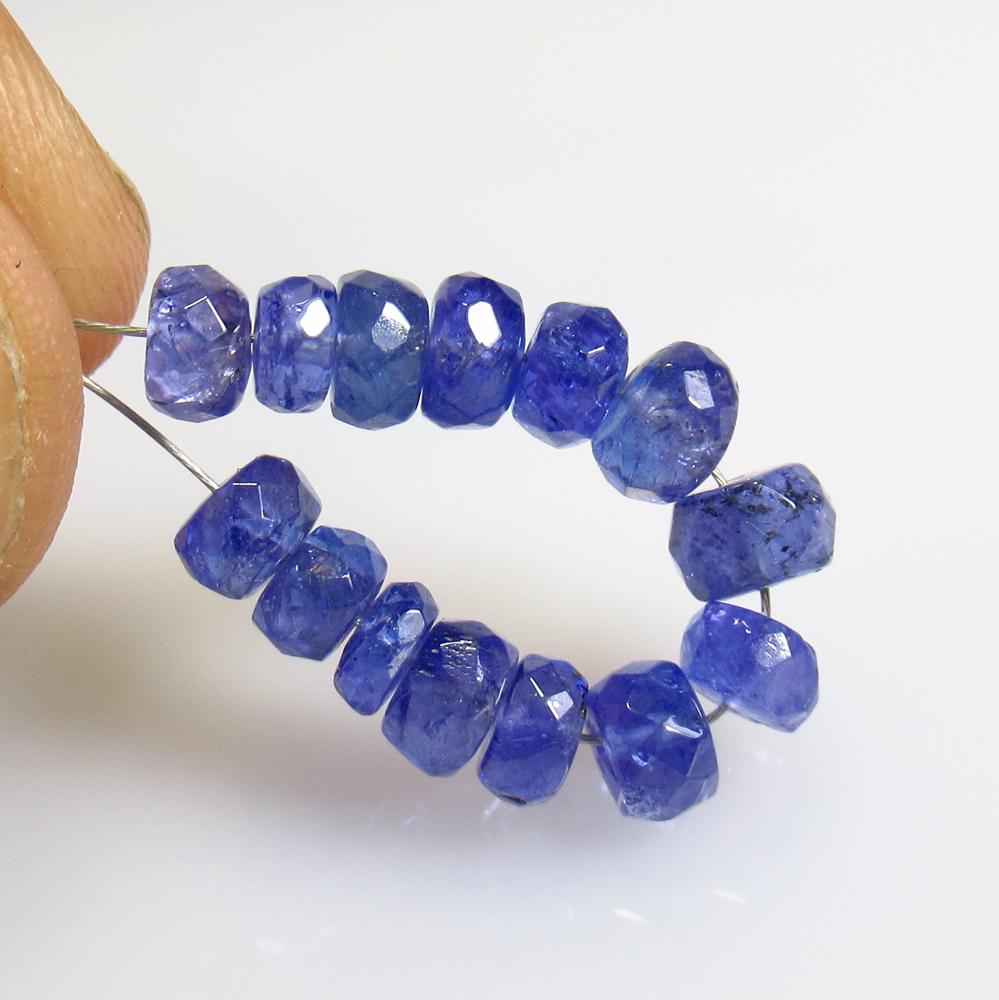 11.50 Ct Natural 14 Drilled Tanzanite Round Beads (1 of 2)