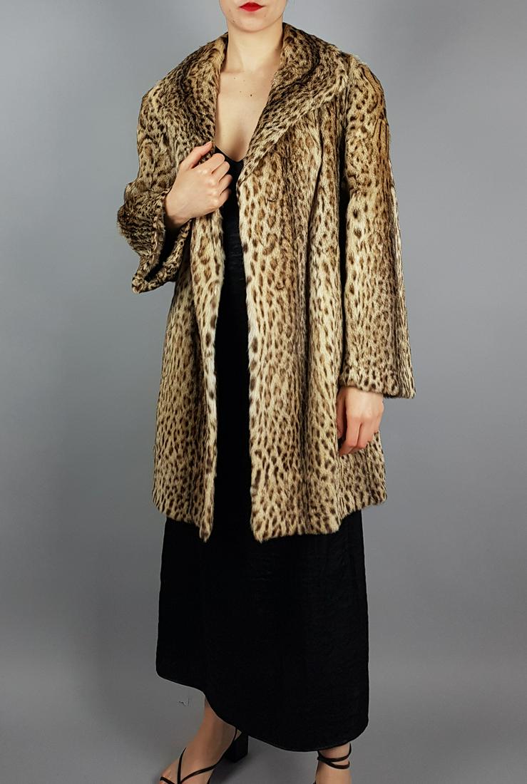 BLACK BROWN SPOTTED FUR COAT (1 of 11)