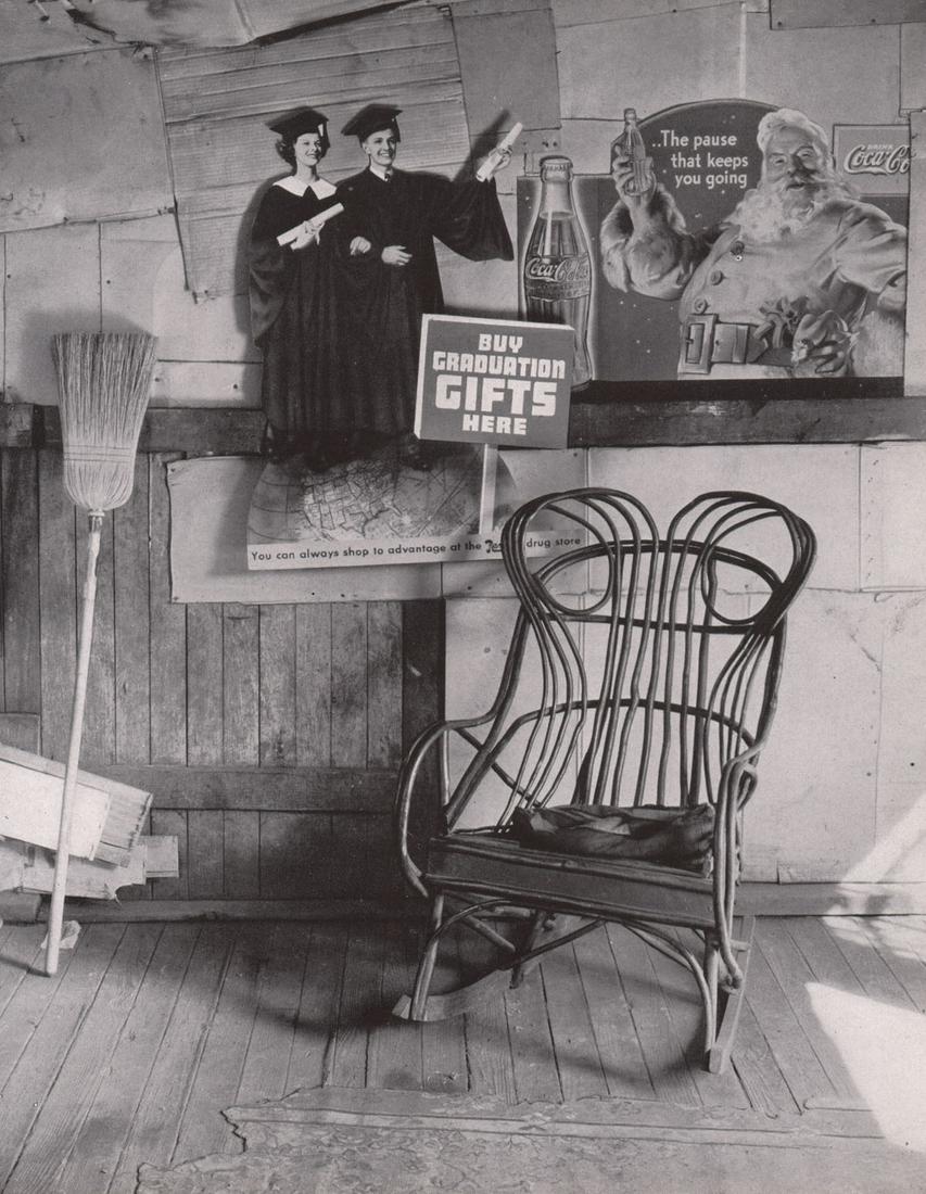 WALKER EVANS - West Virginia Coal Miners House,: Artist: WALKER EVANS Print Title: West Virginia Coal Miners House, Interior detail, 1935 Printing Date: 1930’s Medium: Photoengraving Printed in: the USA Image Size: 8 x 6.5” Walker Evans(1903–1