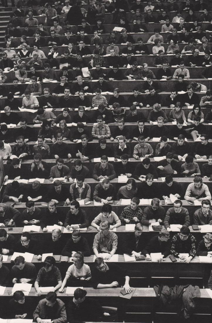 WILLY RONIS - Dresden Technical University, October: Artist: WILLY RONIS Print Title: Dresden Technical University, October 1967 Printing Date: 1980’s Medium: Photo-lithograph Printed in: France Image Size: approx. 5 x 8” Willy Ronis (French, 1910�