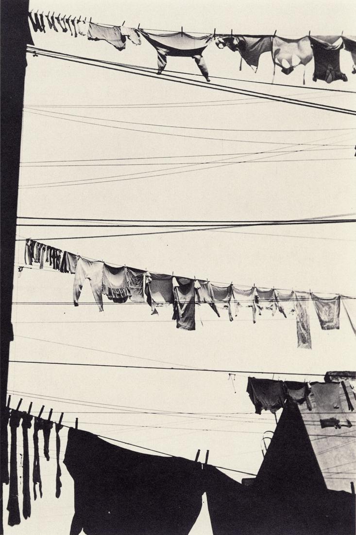 WALKER EVANS - Wash Day, New York City, 1930: Artist: Walker Evans Title: Wash Day, New York City, 1930 Medium: Photo Litho, 2003, USA Dimensions: 5x7.5" Description: Heat Wax Mounted on 8.5x11" Conservation Board Artist Bio: Walker Evans (1903 -