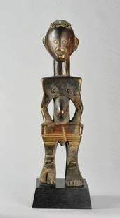Rare LUBA SHANKADI cult figure statue sculpture Congo: CONGO DRC LUBA SHANKADI PEOPLE Very rare cultual figure This style of sculpture with this specific stylization, those volumes and architeture was identified by François Neyt, it would be a workshop