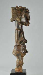 LUBA cult figure statue sculpture Congo African Tribal: CONGO DRC Female cult figure LUBA The Luba are a great people in eastern DRC. Their caryatid seats, their cup holders, chiefs' sticks, arrow holders, adzes and ancestral statues are very famous and