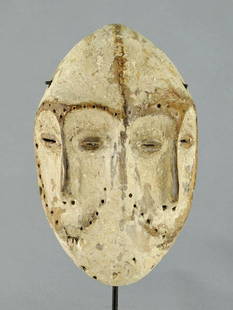 Superb Double LEGA Idimu Bwami wood Mask Congo Drc: CONGO DRC SUPERB DOUBLE LEGA BWAMI IDIMU MASK Rare Double face Mask This type of mask was used as part of the cult of the Bwami, an association that organized the social structure and ensured the