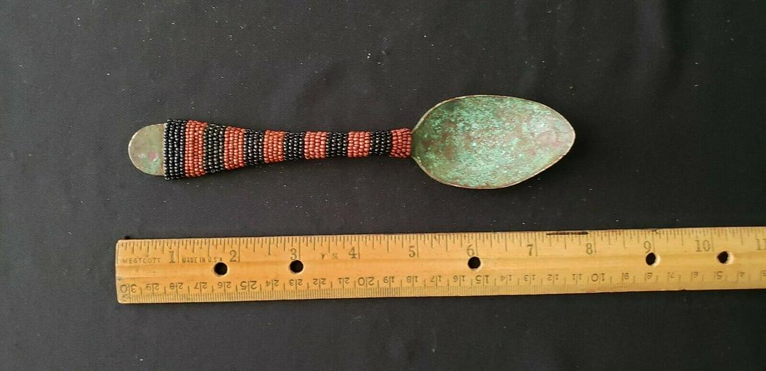 NATIVE AMERICAN, SIOUX INDIAN BEADED SPOON, from (1 of 4)