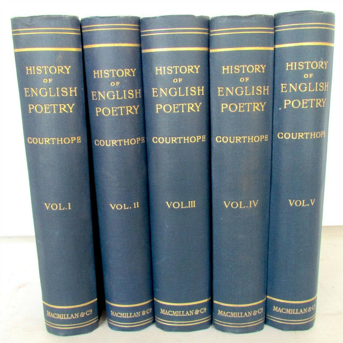 1926 5 VOLUMES SET HISTORY OF ENGLISH POETRY by (1 of 14)