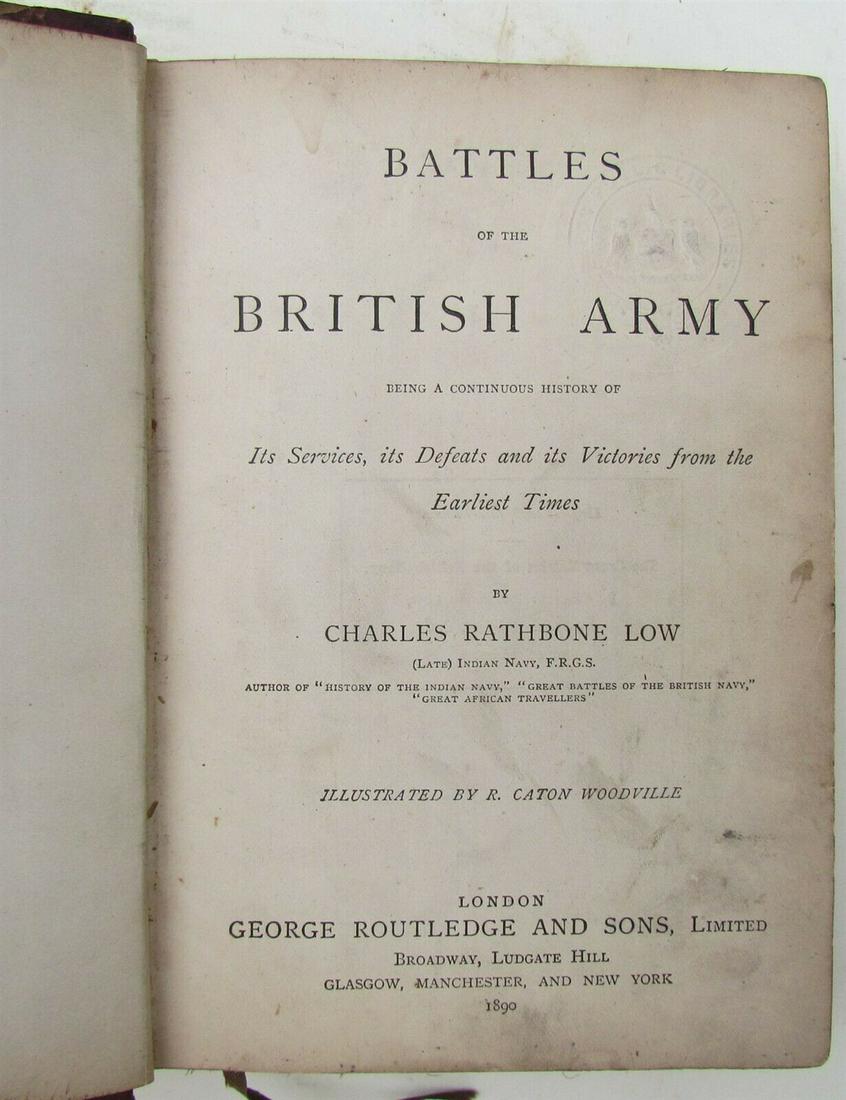 1890 BATTLES OF BRITISH ARMY by CHARLES LOW ILLUSTRATED (1 of 8)