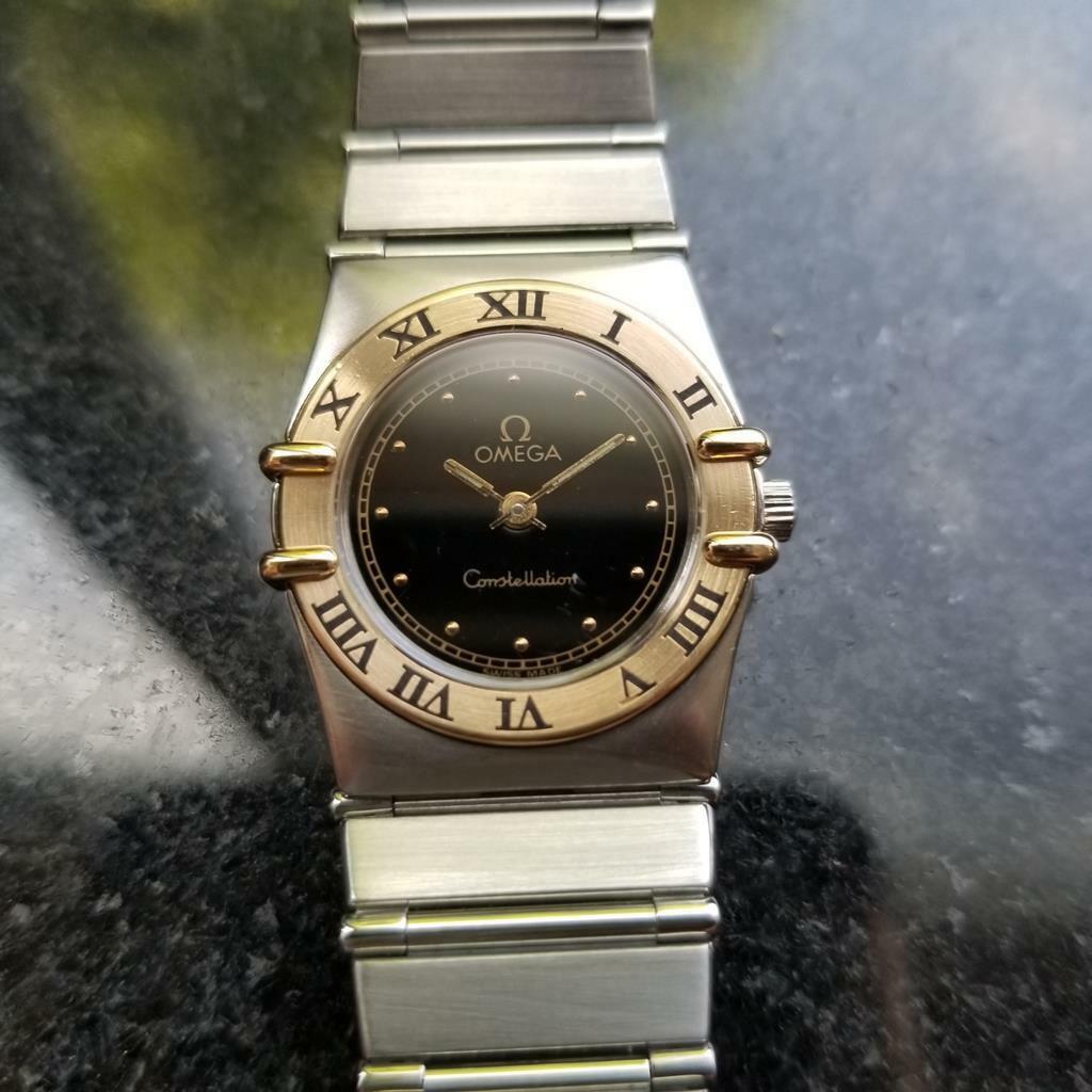 Ladies Omega Constellation 24mm 18k Gold & SS 1980s (1 of 20)
