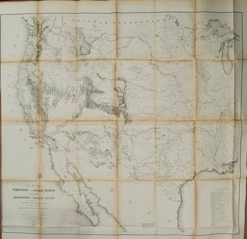 1854-7 Warren Map of the US West -- Map of the (1 of 1)