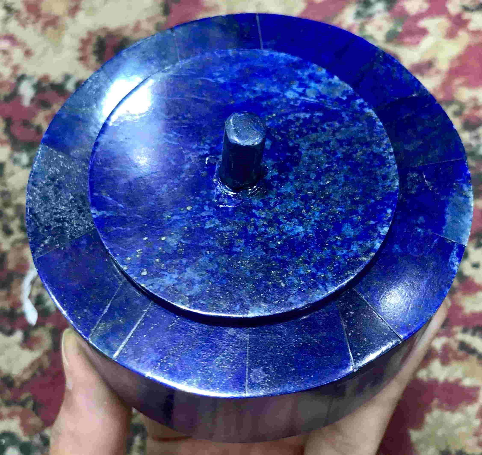 200 Grams Beautiful Quality Lapis Lazuli Urn, From Sar: Title: 200 Grams Beautiful Quality Lapis Lazuli Urn, From Sar e Sang Afghanistan Origin: Afghanistan Description: Title: 200 Grams Beautiful Quality Lapis Lazuli Urn, From Sar e Sang Afghanistan Treat