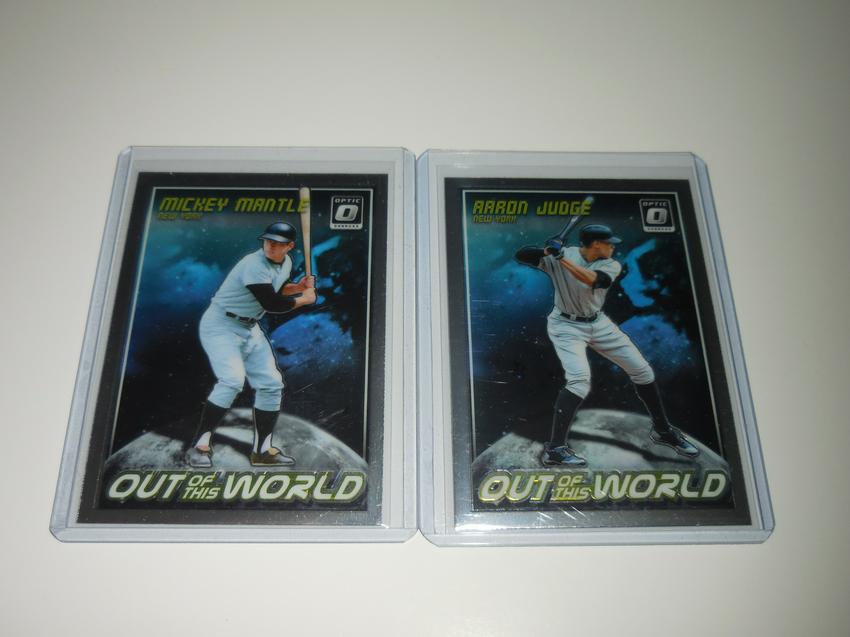 AARON JUDGE & MICKEY MANTLE DONRUSS OPTIC LOT (1 of 2)
