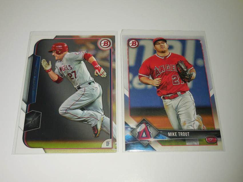 MIKE TROUT LOS ANGELES ANGELS BOWMAN BASEBALL CARD LOT (1 of 2)
