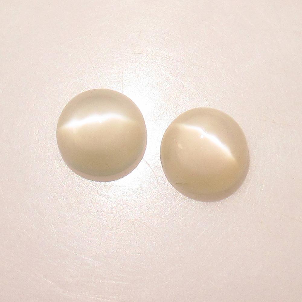 6.07 Ctw Natural Moonstone Round Pair (1 of 2)