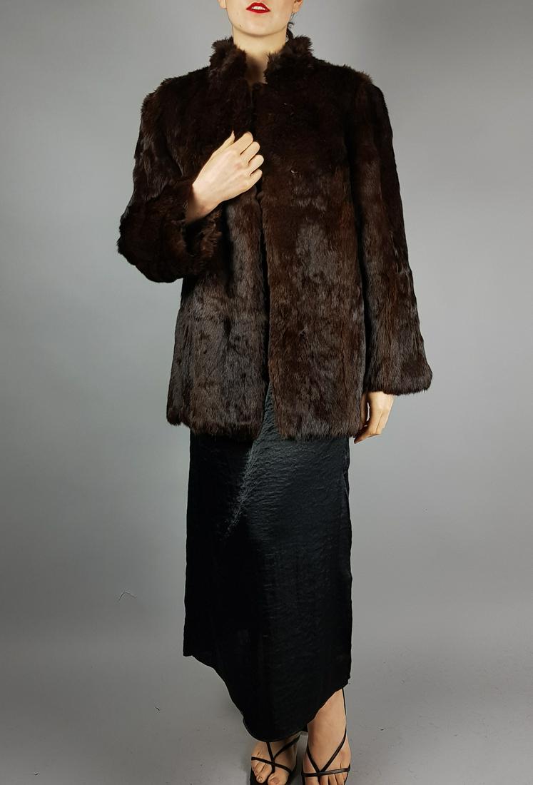 BROWN RABBIT FUR JACKET (1 of 19)