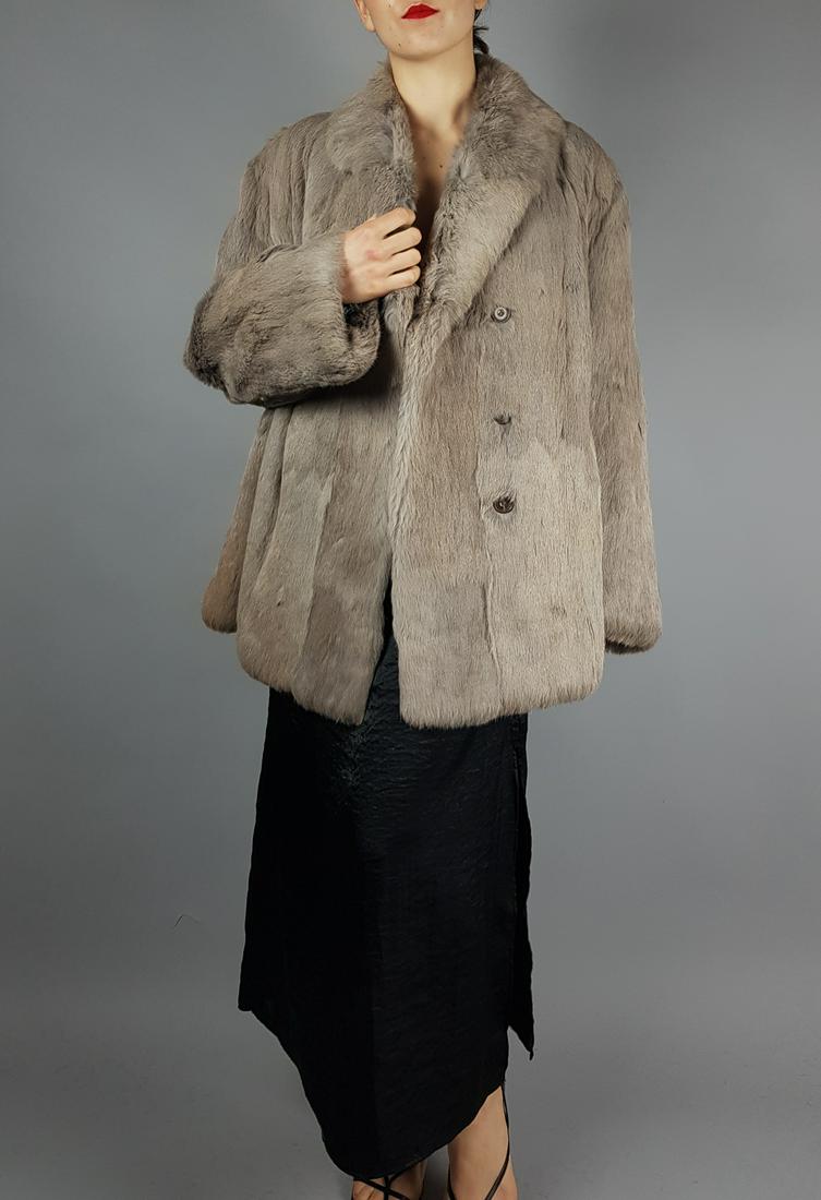 GREY RABBIT FUR JACKET (1 of 11)