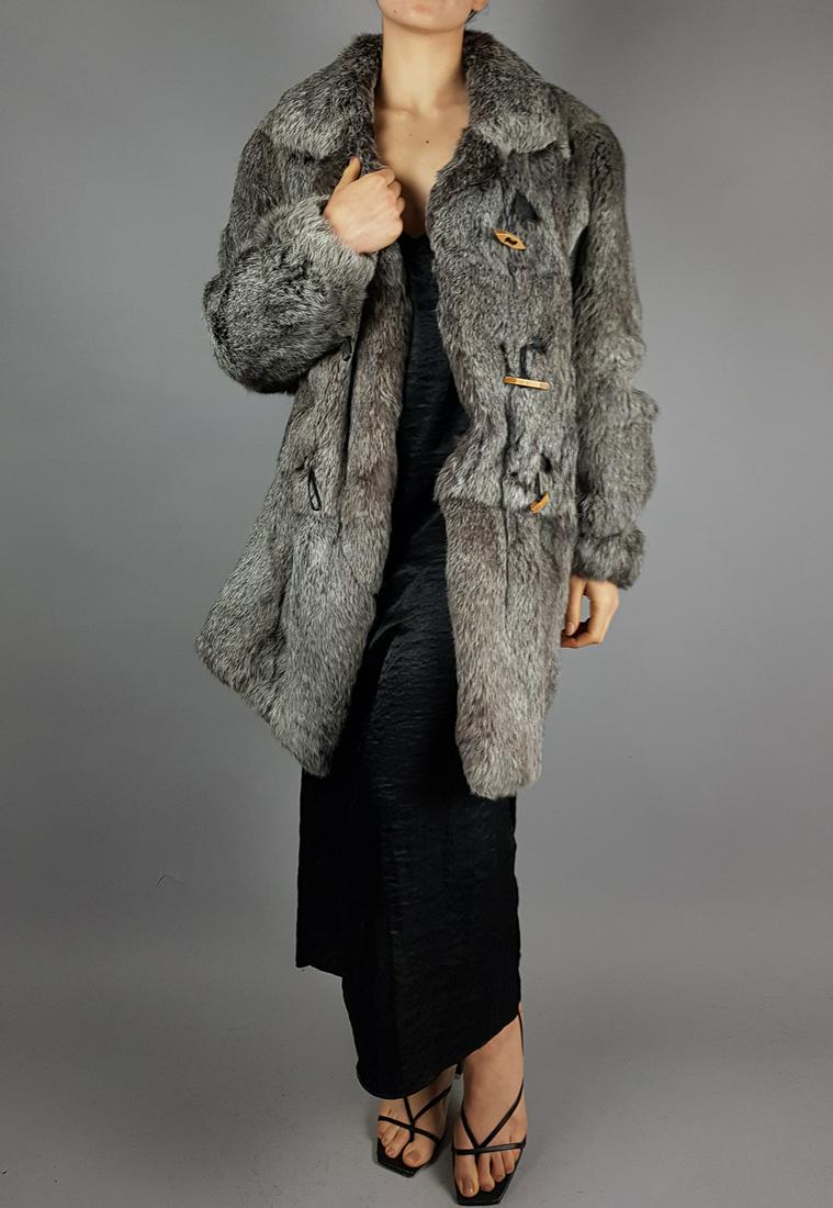 GREY RABBIT FUR JACKET (1 of 11)