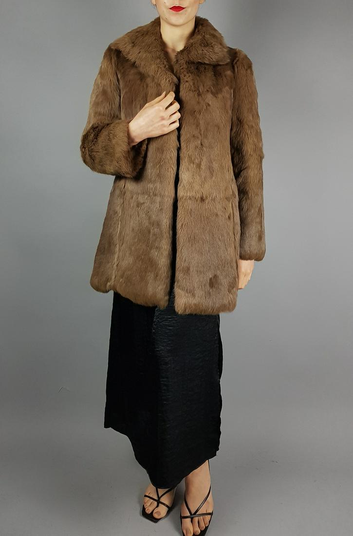 BROWN RABBIT FUR JACKET (1 of 11)