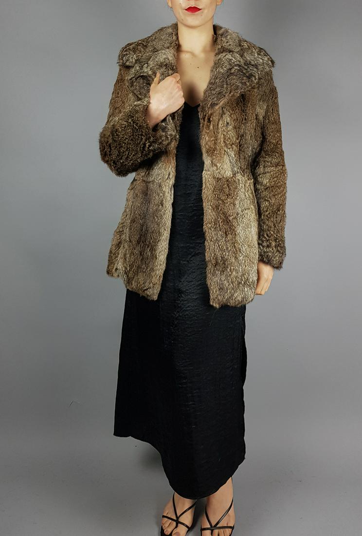 BROWN RABBIT FUR JACKET (1 of 11)