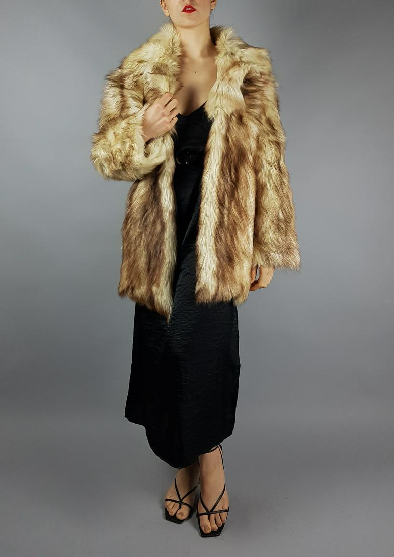 BEIGE FOX FUR JACKET (1 of 9)