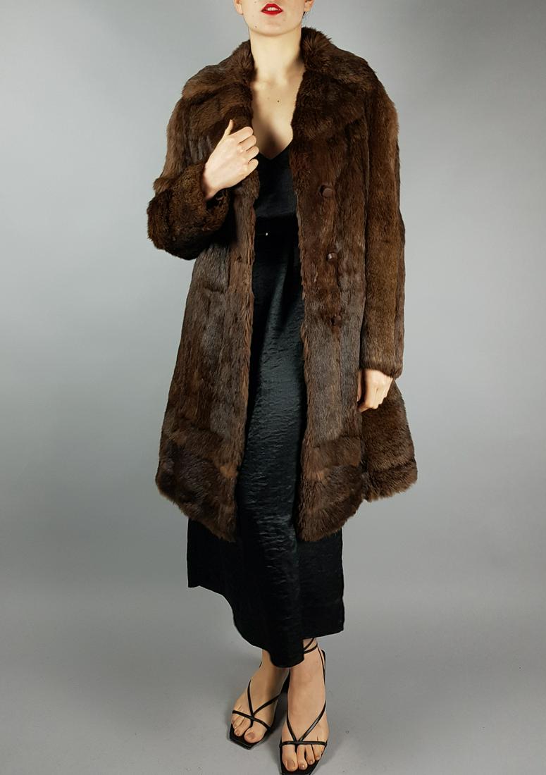 BROWN RABBIT FUR COAT (1 of 11)
