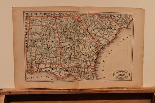 1883 Map of the US Southern States (1 of 3)
