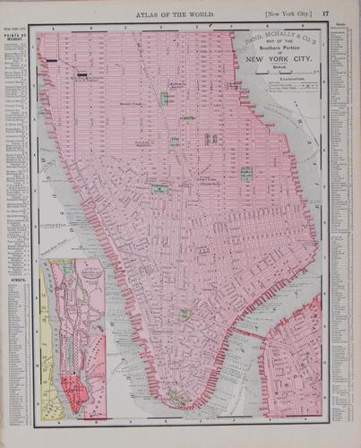 1895 Rand McNally Map of New York City [verso] Brooklyn (1 of 2)