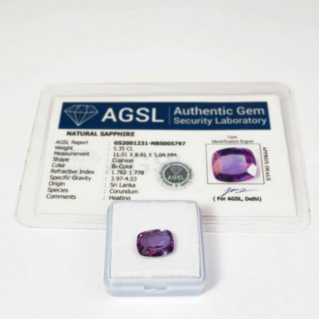 Natural sapphire minerall crystall gemstone certificate (1 of 9)