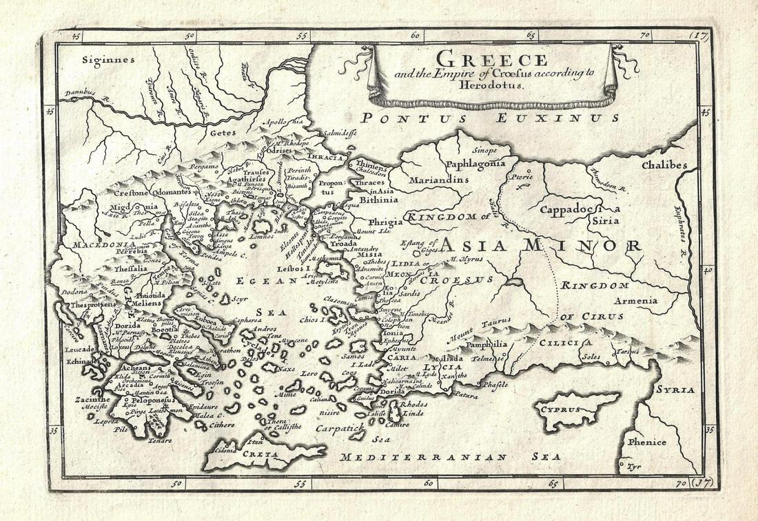 1747 Map of Ancient Greece and Asia Minor (1 of 2)