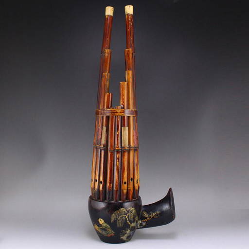 Bamboo Hardwood Lacquerware Musical Instrument Sheng
