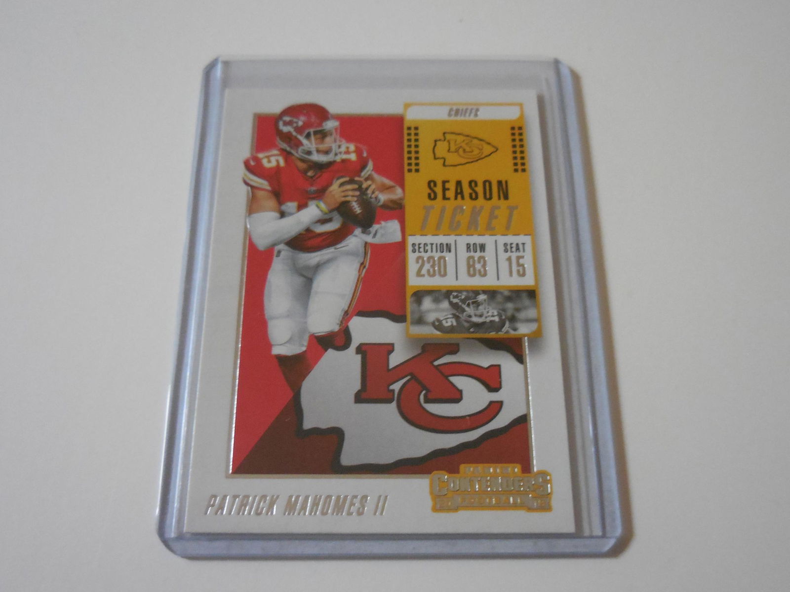 2018 PANINI CONTENDERS PATRICK MAHOMES 2ND YEAR CARD. (1 of 2)