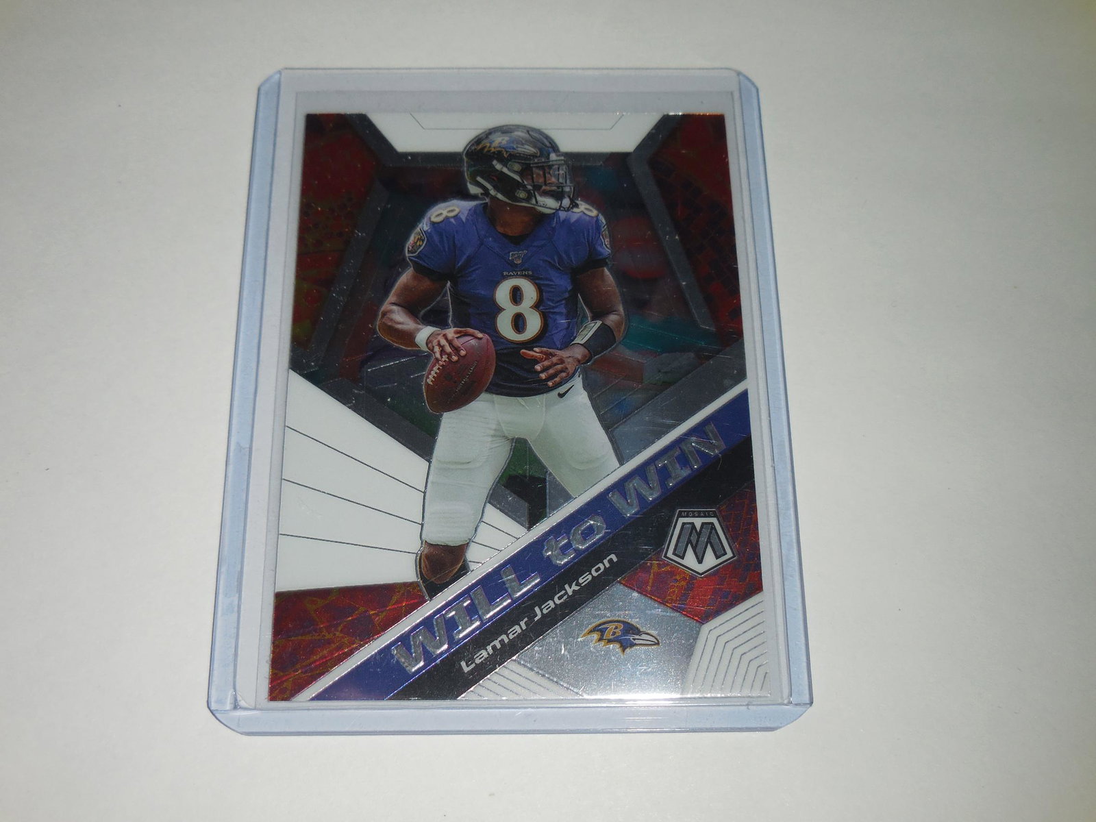 2020 PANINI MOSAIC LAMAR JACKSON WILL TO WIN INSERT (1 of 2)