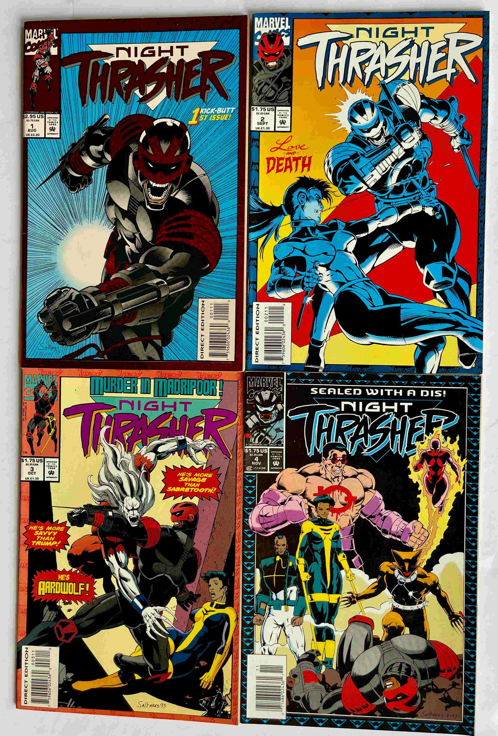 THE NIGHT THRASHER KEY COLLECTOR SET 1-4 (1 of 1)
