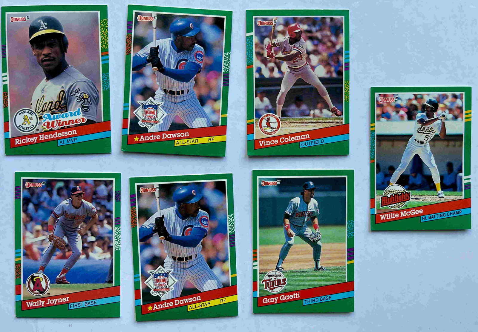 THE DONRUSS â€™91 SET: Title: THE DONRUSS â€™91 SET Provenance/Additional Info: THE DONRUSS â€™91 SET WITH 7 CARDS INCLUDING TWINS FAMOUS GARY GAETTI AND MORE. Reserve: $1.00 Shipping: Domestic: Flat-rate of $8.00