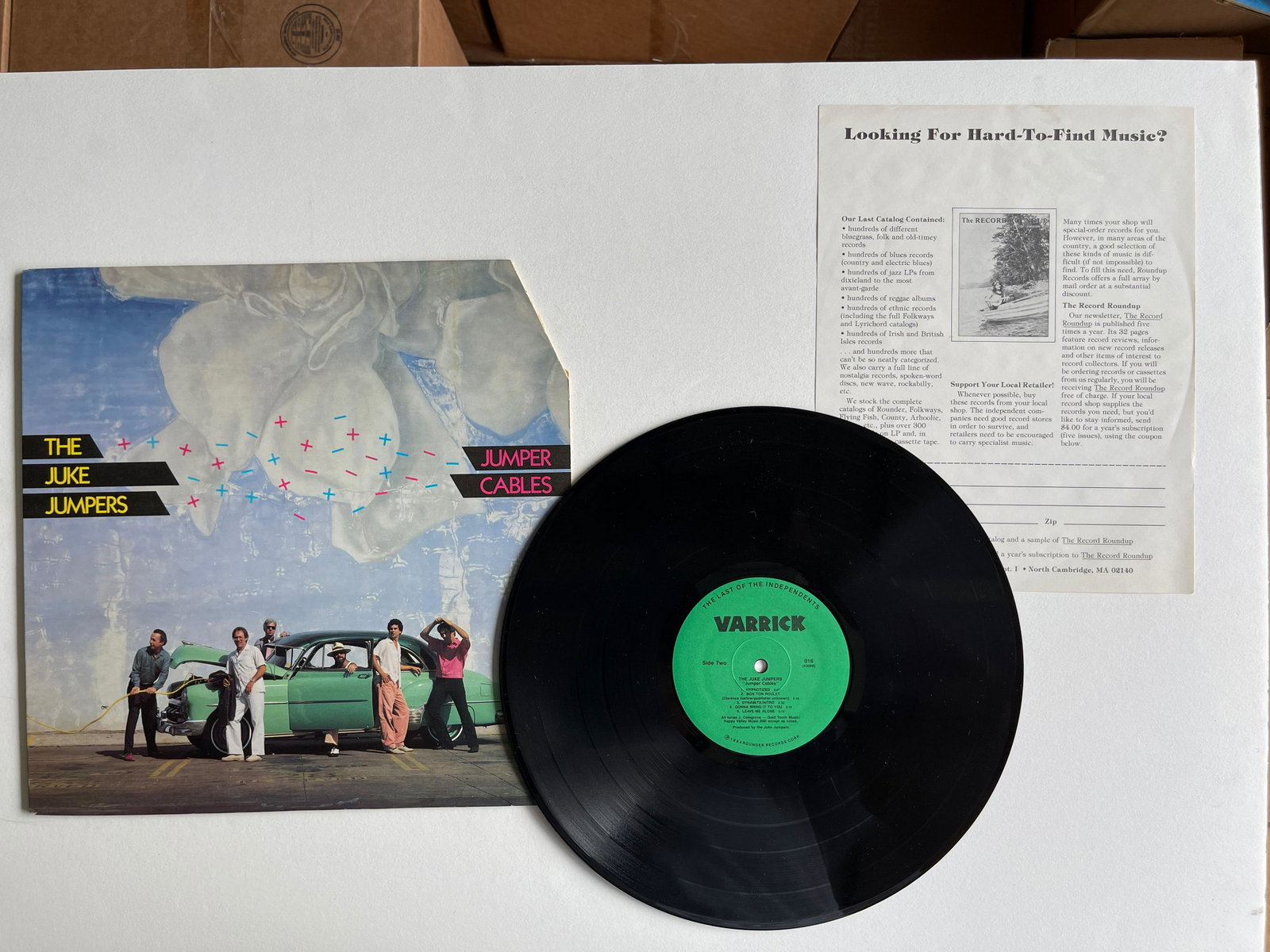 The Juke Jumpers – Jumper Cables: Title: The Juke Jumpers – Jumper Cables Provenance/Additional Info: The Juke Jumpers – Jumper Cables Label: Varrick Records – 016 Format: Vinyl, LP, Album Country: US Released: 1984 Genre: Rock,