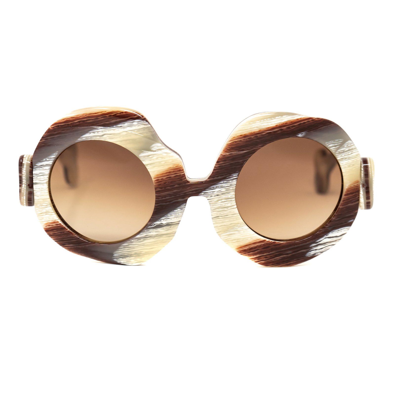 Jeremy Scott Sunglasses Bones Special Cream and Brown (1 of 14)