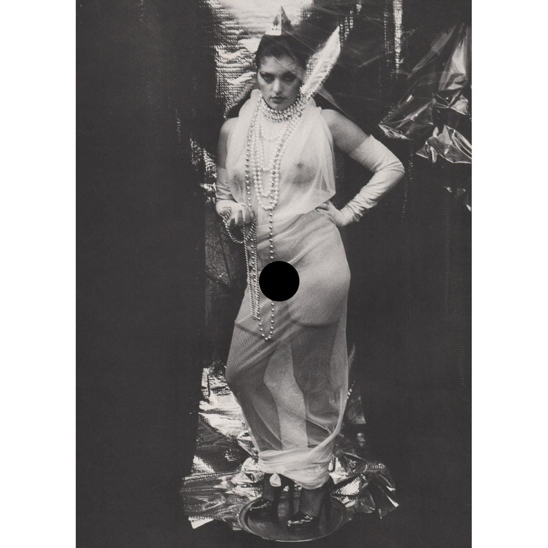 IRINA IONESCO - La Favorite, Paris 1978: Artist: IRINA IONESCO Print Title: La Favorite, Paris 1978 Medium: Duotone Printing Date: 1980's Printed in Switzerland Image Size approx: 11.5 X 8.5 inches Irina Ionesco is a French photographer born