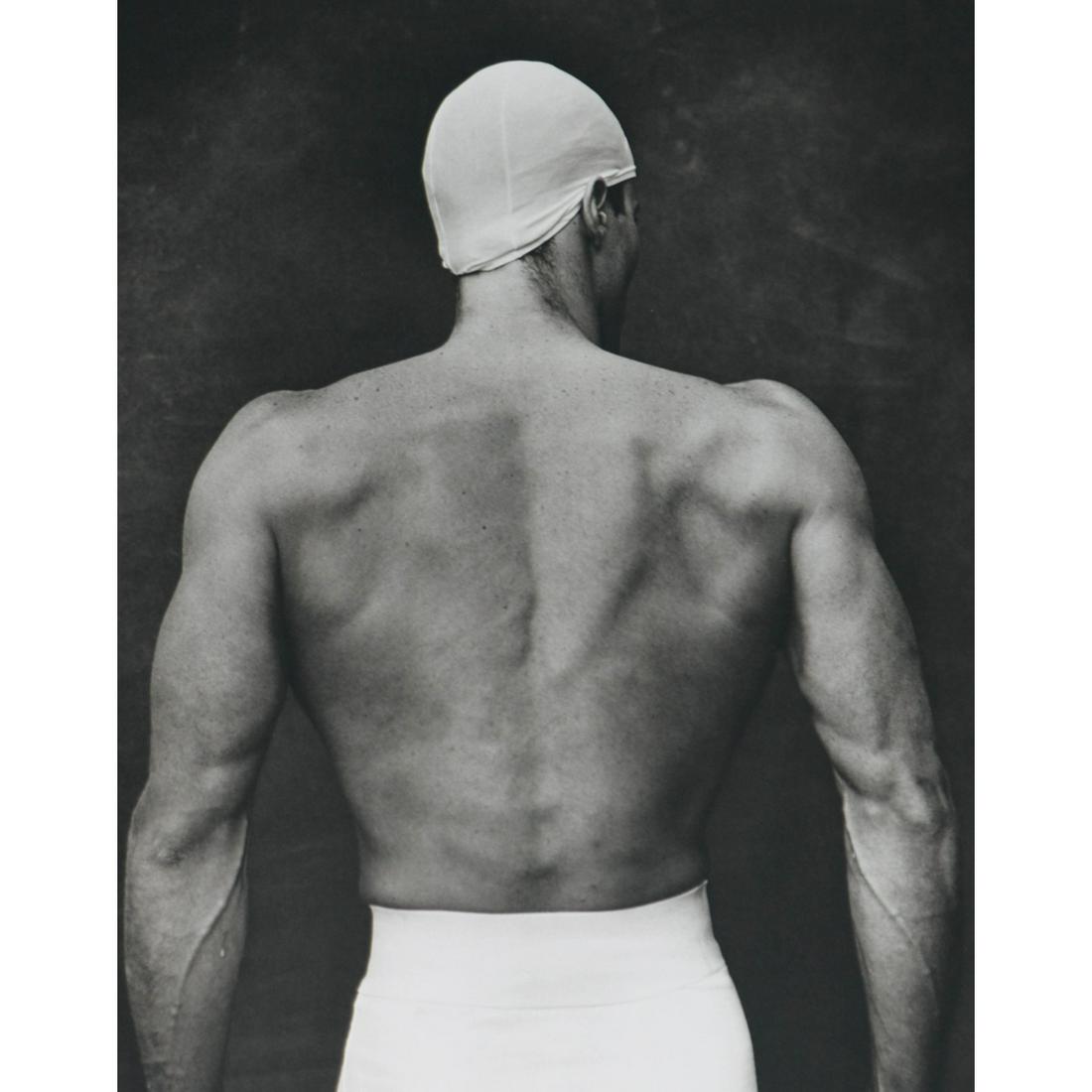BRUCE WEBER - Jerry Spencer, Swimmer. 1983: Artist: BRUCE WEBER Print Title: Jerry Spencer, Swimmer, University of Nebraska, colorado Sports festival, 1983 Medium: Sheet-fed Gravure Printing Date: 1980's Printed in Spain Image Size approx: 11 X