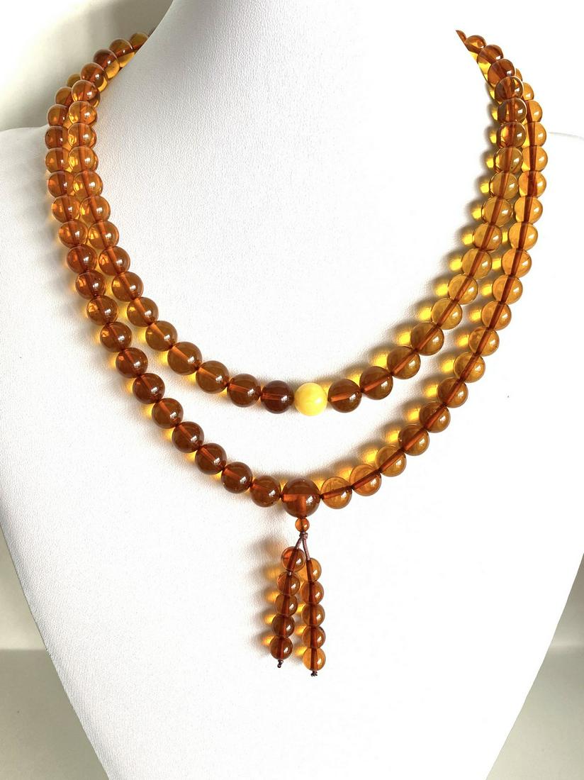 Unique and Beautiful Amber Mala made from Round Amber (1 of 10)