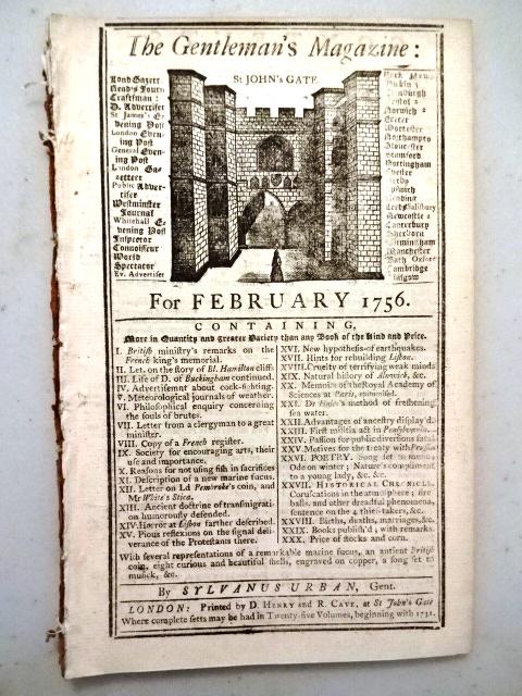 1756 Magazine Earthquakes Engravings (1 of 4)